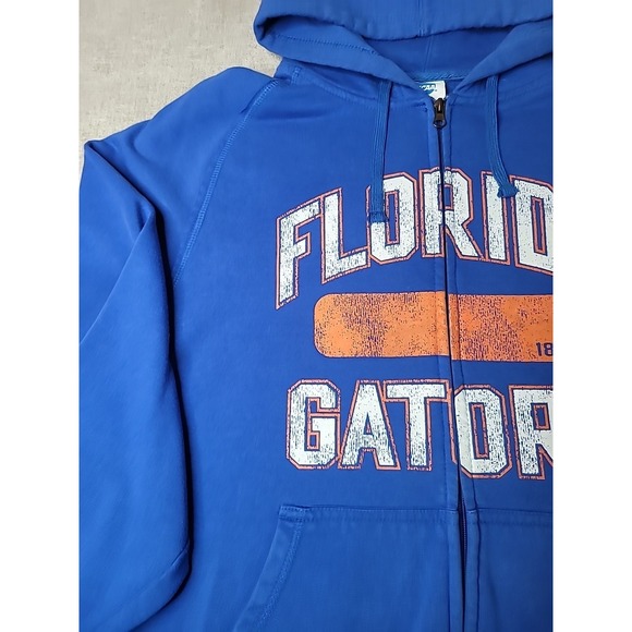 NCAA UF Florida Gators Hoodie Full Zip Sweatshirt Mens XL Blue Orange Y2K - Picture 5 of 10